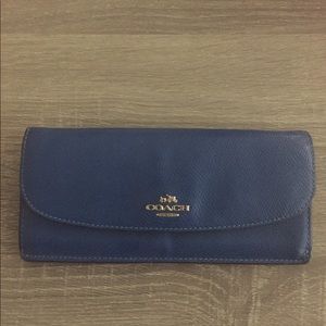 Denim blue coach wallet